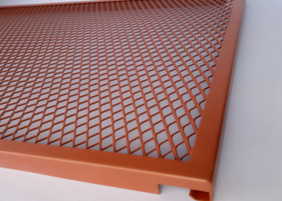 Manor Red Expanded Metal Screen Mesh , Leaf Stopper Plain Expanded Metal Sheet