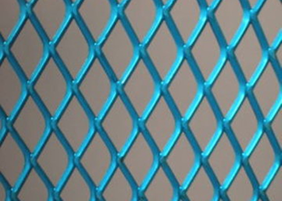 Anti Glare Aluminum Diamond Mesh Screen , Punching Flat Expanded Metal Mesh