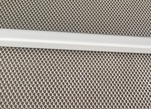 0.5mm White One Way Vision Mesh Durable Powder Coated Surface For Decoration