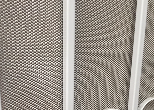 0.5mm White One Way Vision Mesh Durable Powder Coated Surface For Decoration